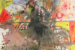 close up of abstract painting